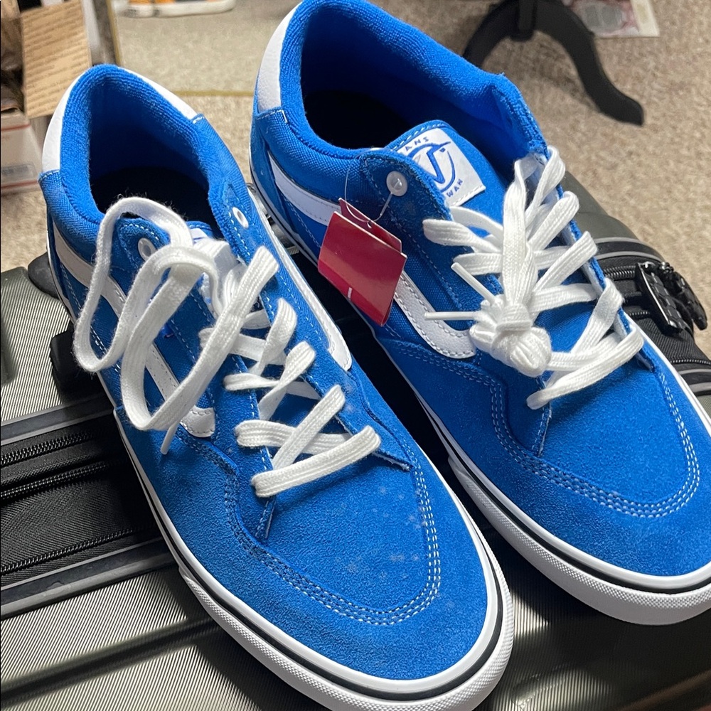 Vans Blue and White Men's Sneakers